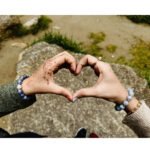 Aquamarine and solidate stretch bracelets