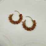 Gemstones hoop earrings