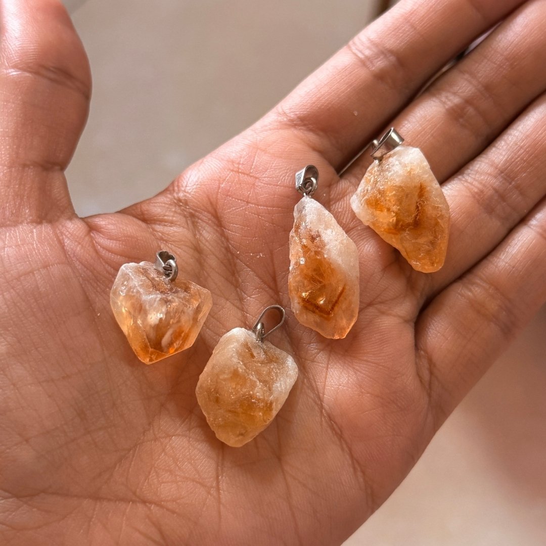 Raw citrine pendants Raw Ctrine Pendants - Image 1