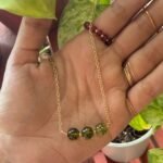 Gemstone Necklace With Gold Spacers